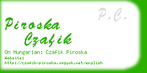 piroska czafik business card